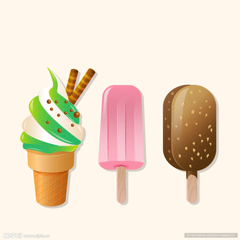 夏季焦糖冰淇淋卡通图片素材免费下载 - 觅知网