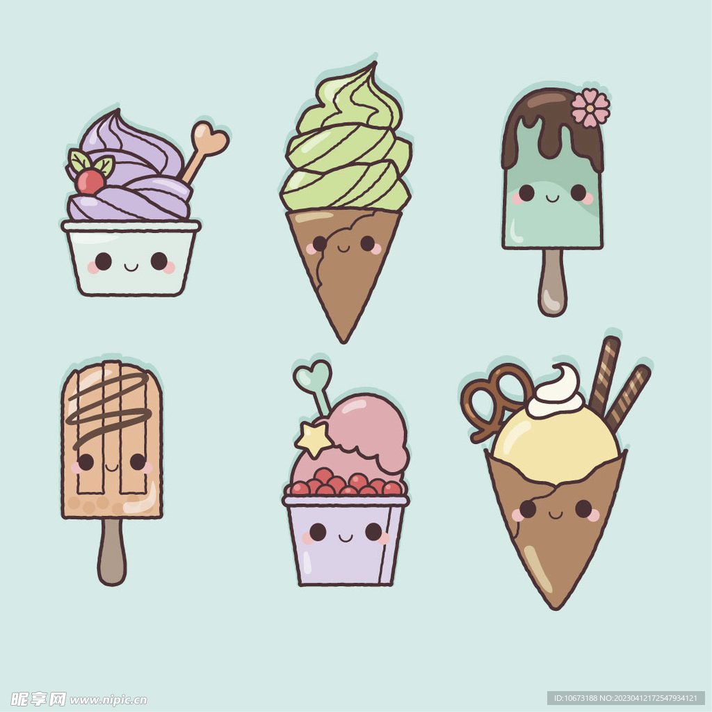 卡通冰淇淋