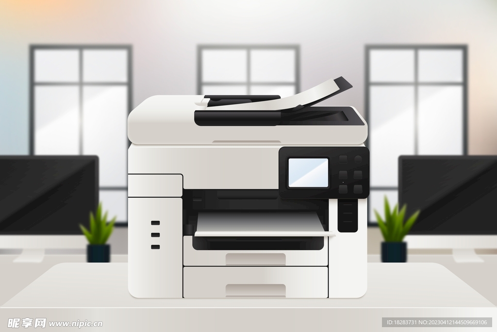 逼真的打印复印扫描传真一体机.