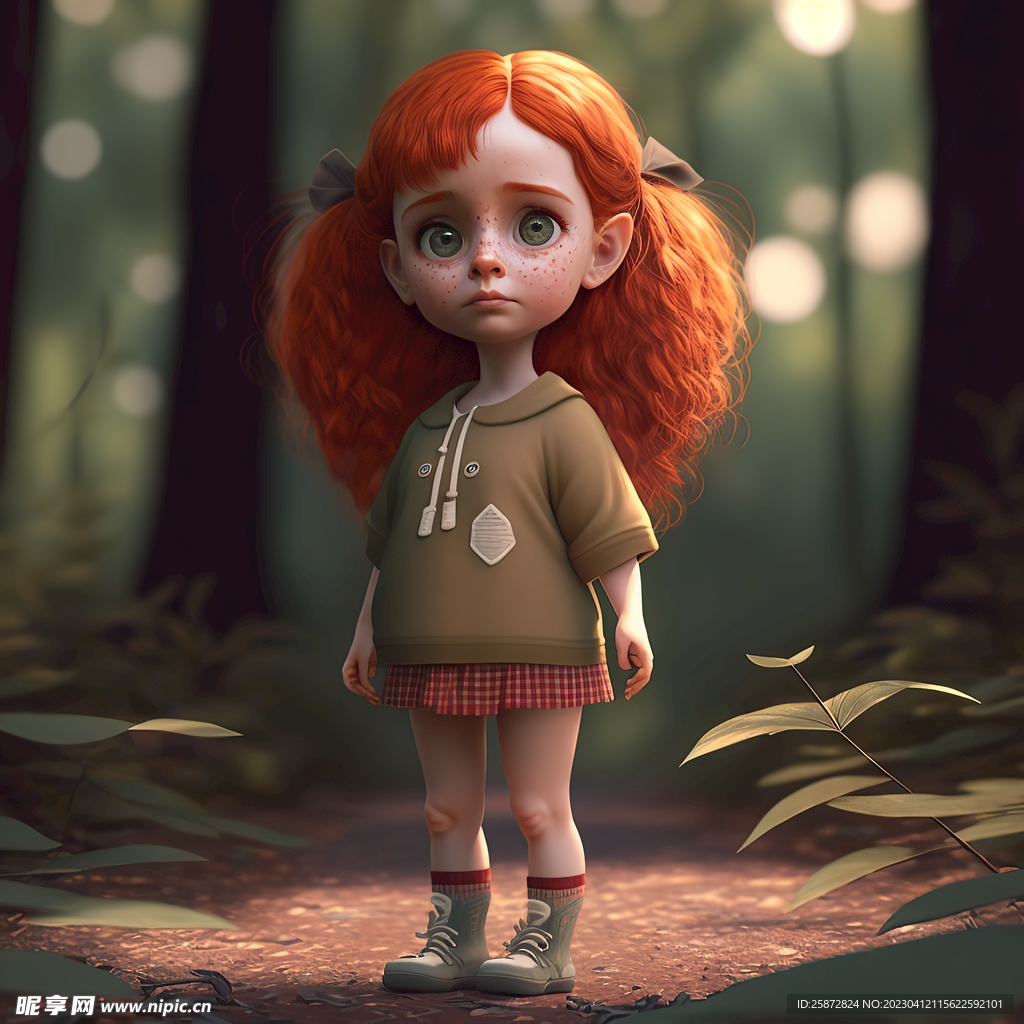 森林里的小女孩