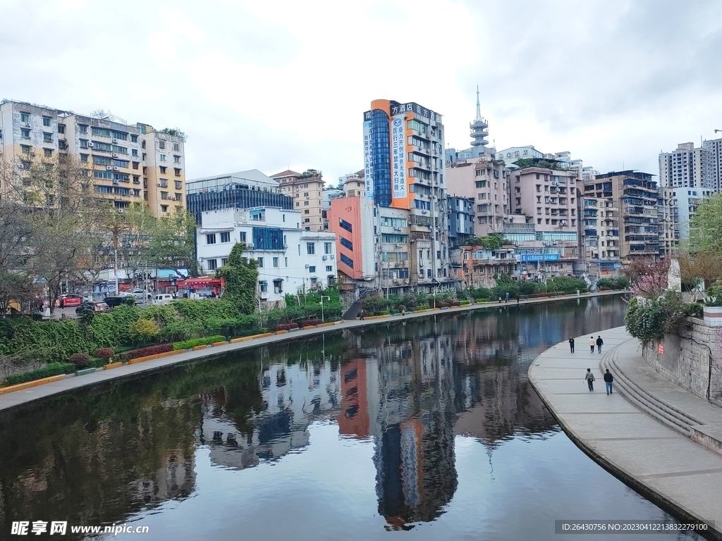 遵义市区湘江河风景