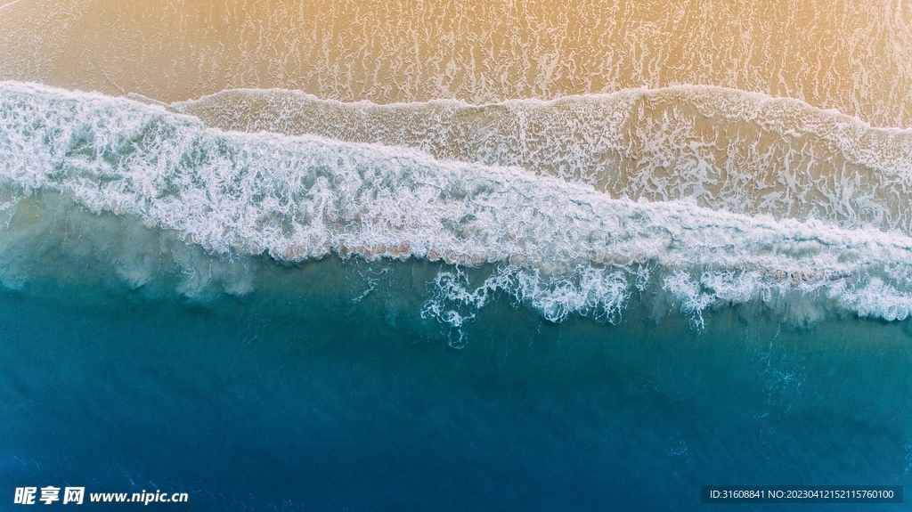 夏天海浪沙滩 