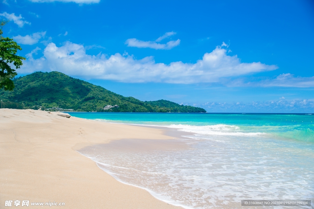 夏天海浪沙滩