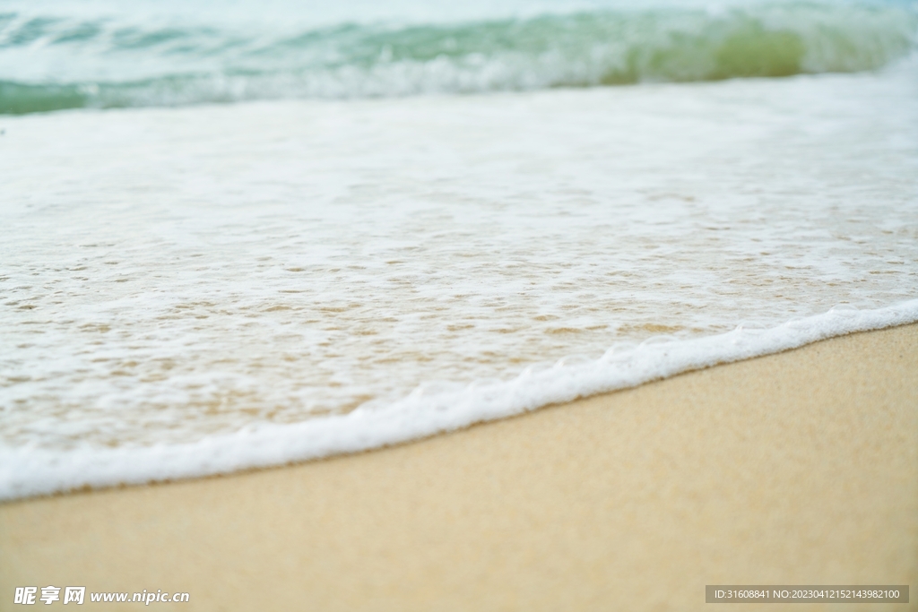 夏天海浪沙滩