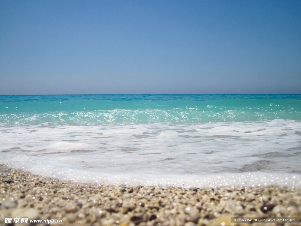 夏天海浪沙滩