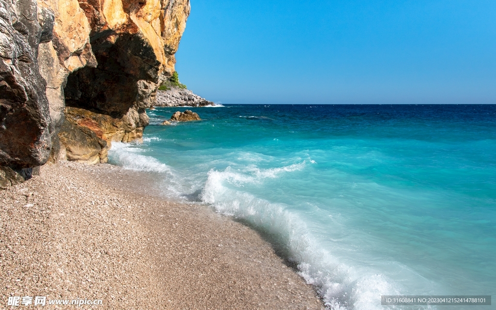 夏天海浪沙滩
