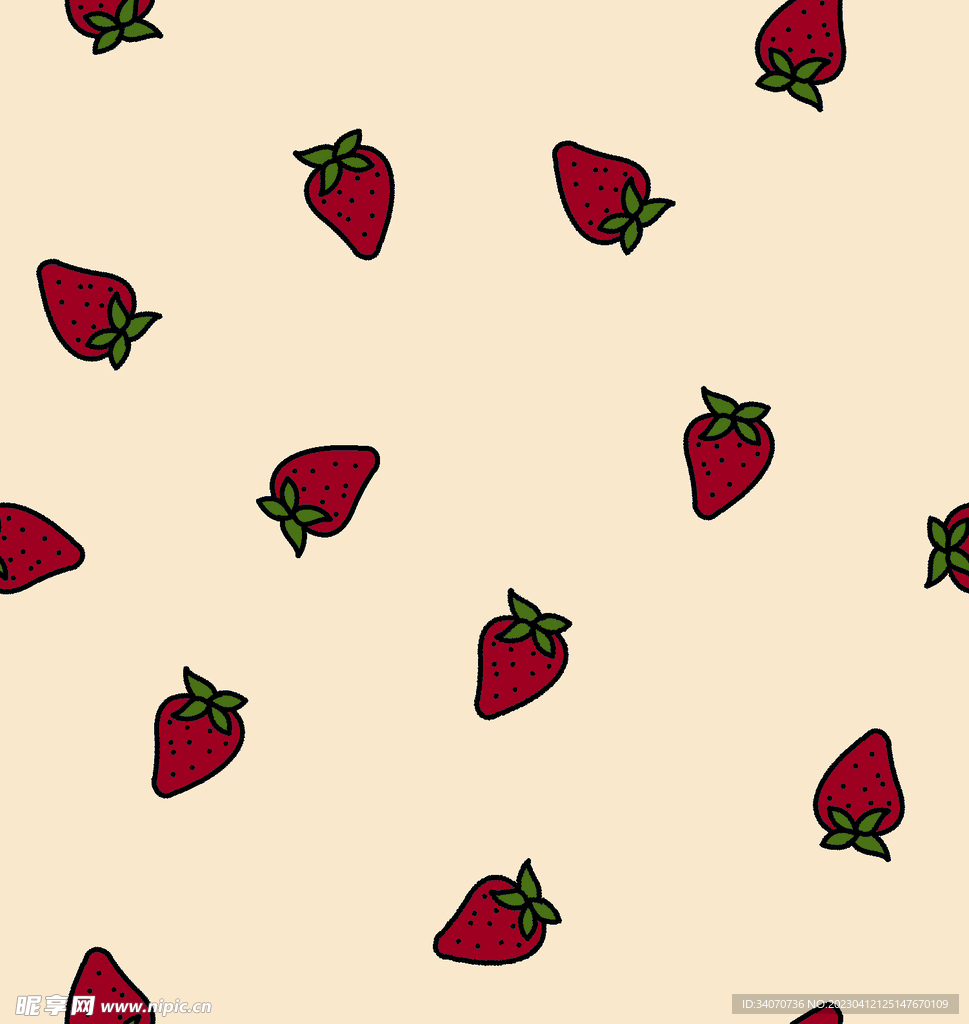 小碎花  草莓