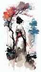 AI绘图中国水墨风格绘画
