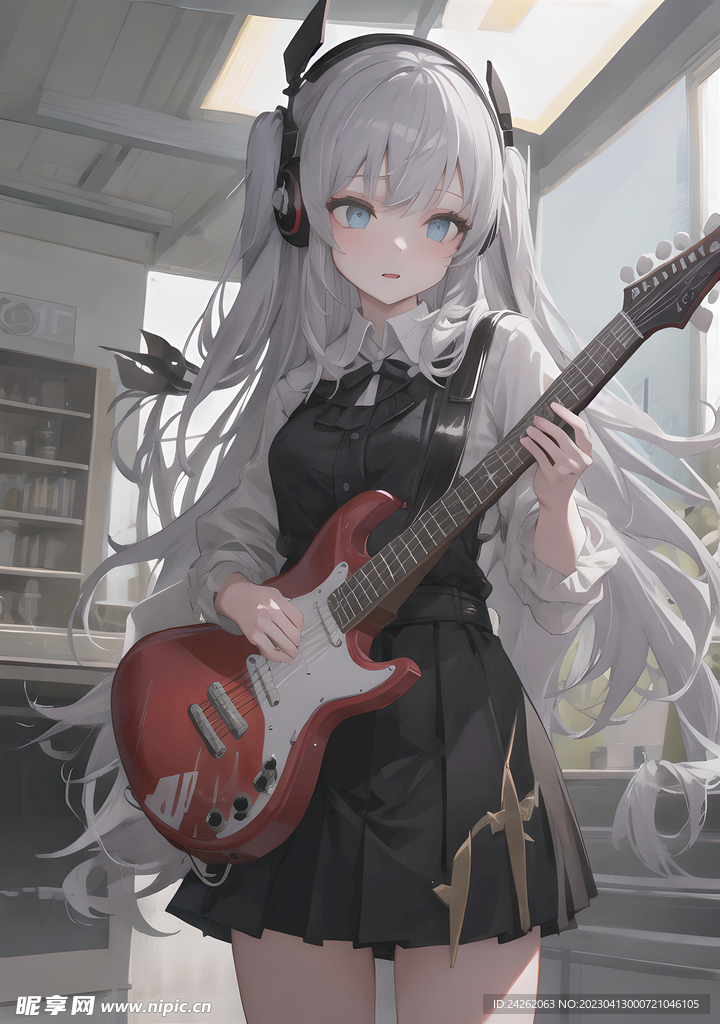 弹吉他的女孩