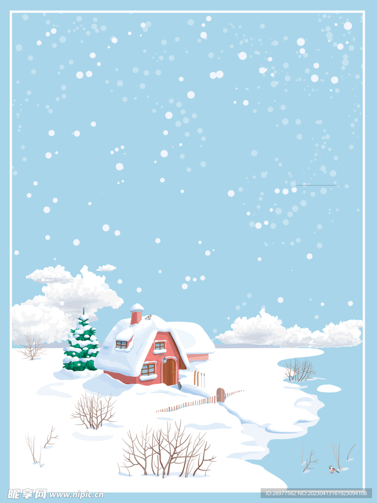  雪地背景 
