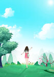 夏天背景  