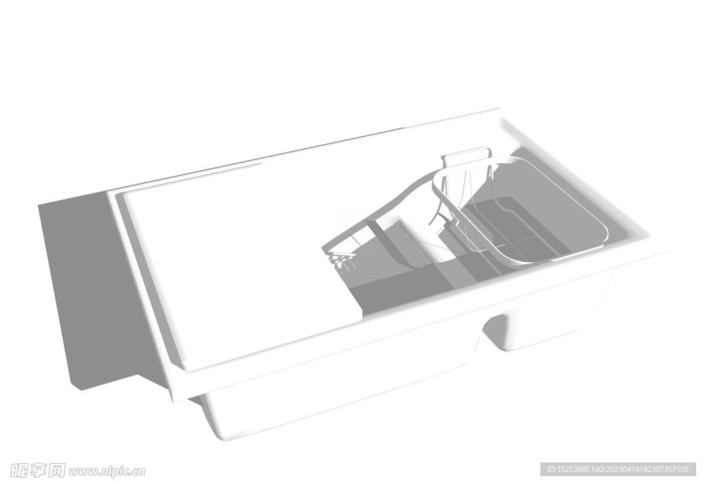 洗菜池大理石模型SKP草图大师