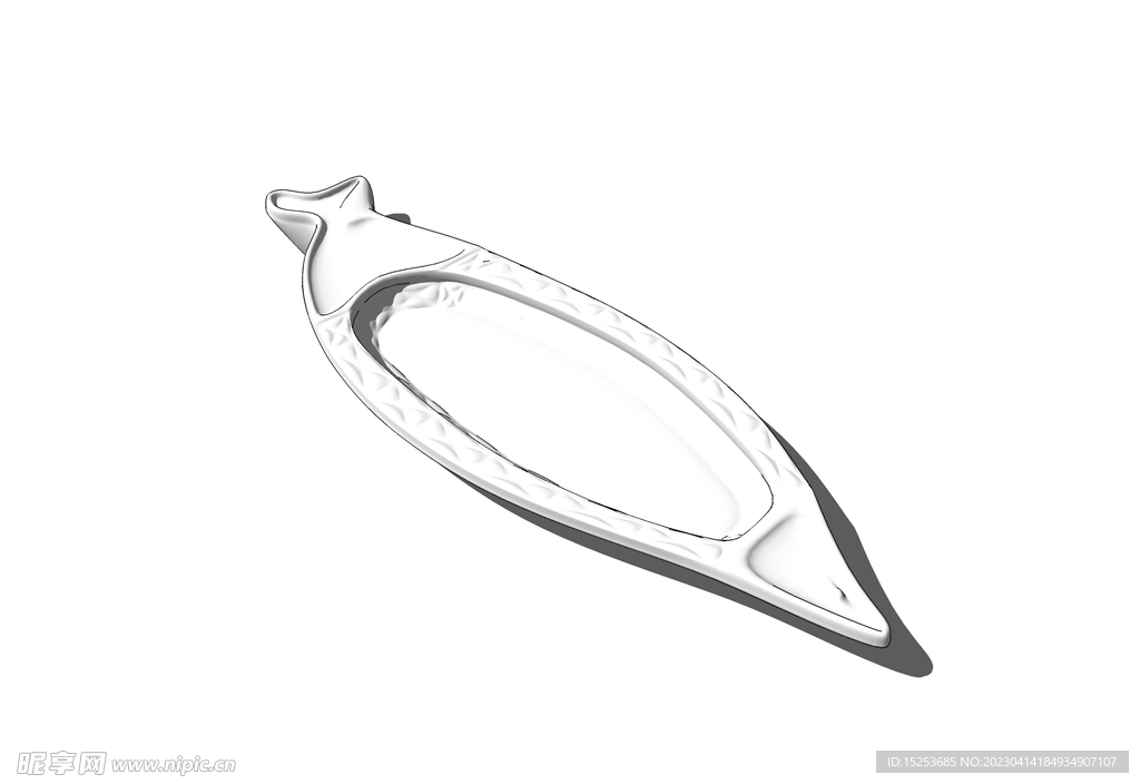鱼状餐盘陶瓷模型草图大师SKP