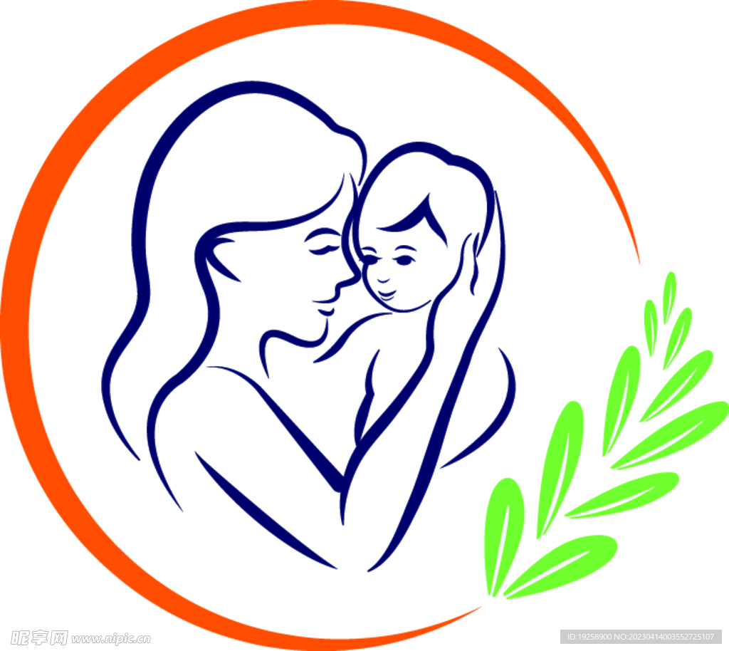母婴创意logo