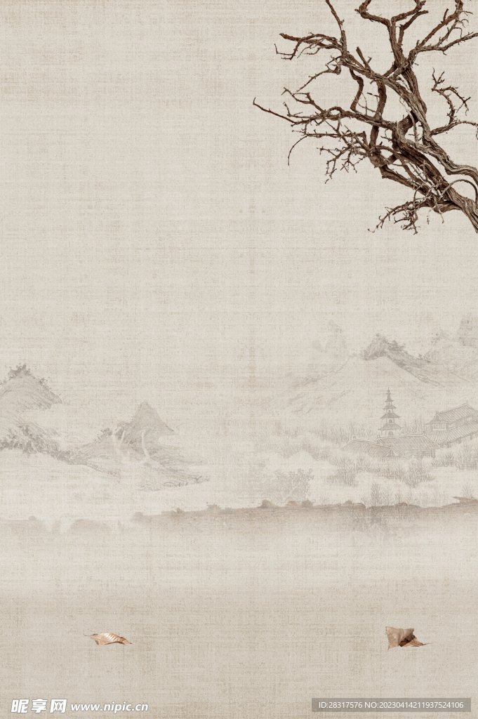 中国风山水背景