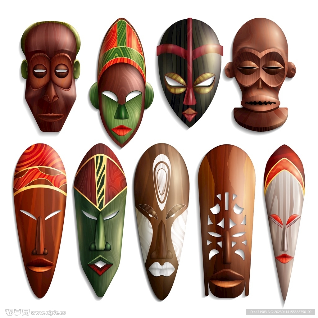 非洲面具脸谱 设计图__广告设计_广告设计_设计图库_昵图网nipic.com