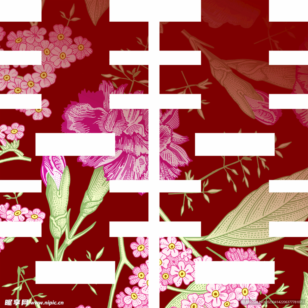 红花喜字