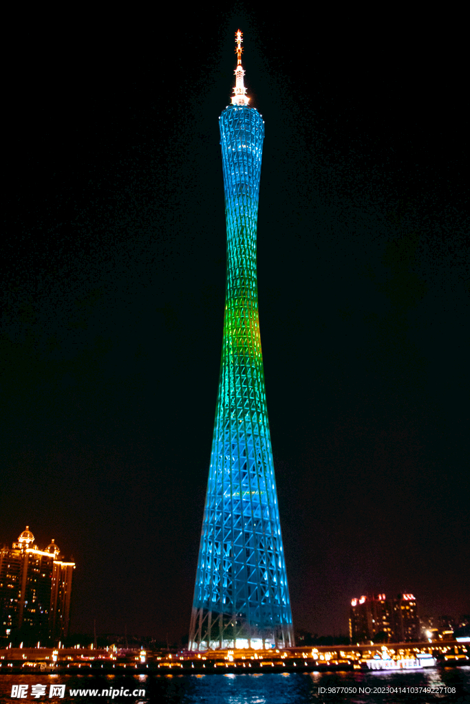广州塔夜景摄影拍摄图