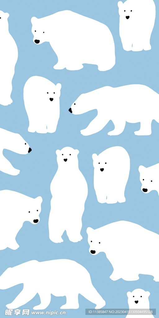白极熊手机壳图案
