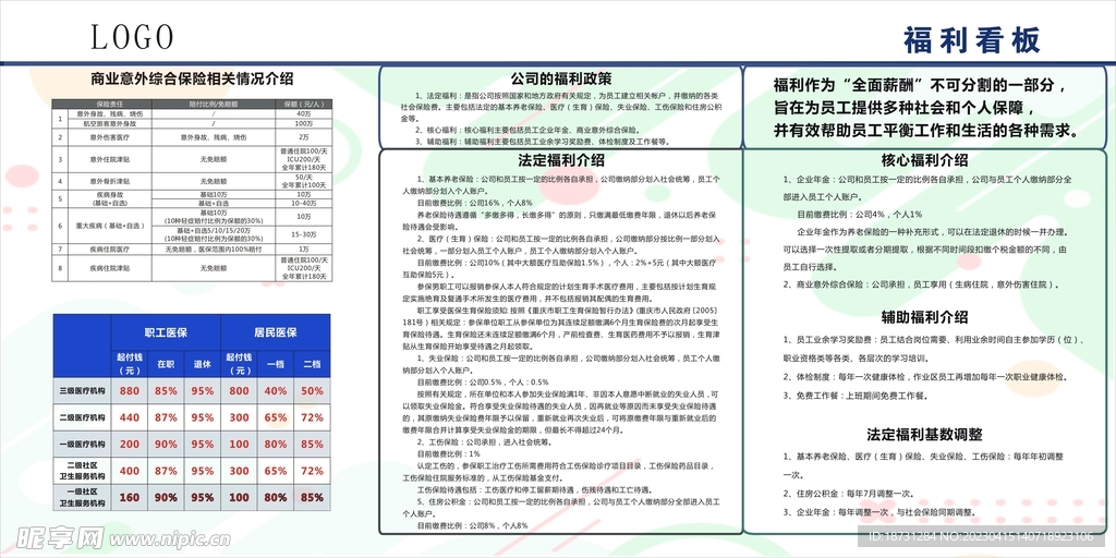 公司福利看板