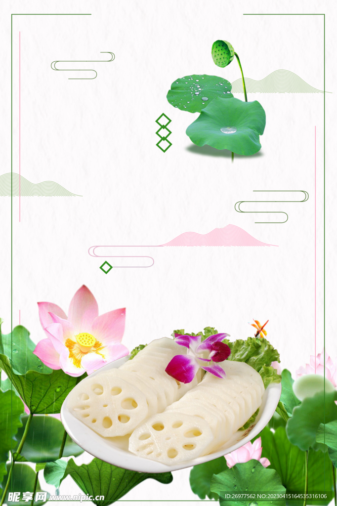 莲藕背景