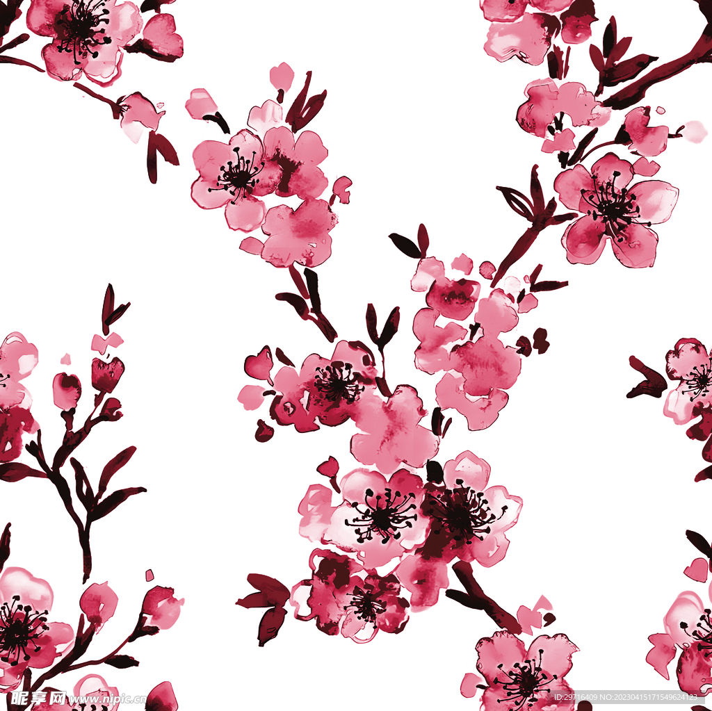 线条花