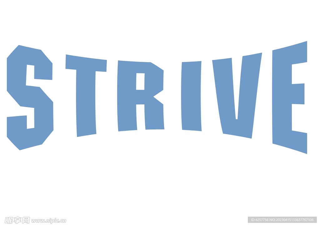 STRIVE字母造型