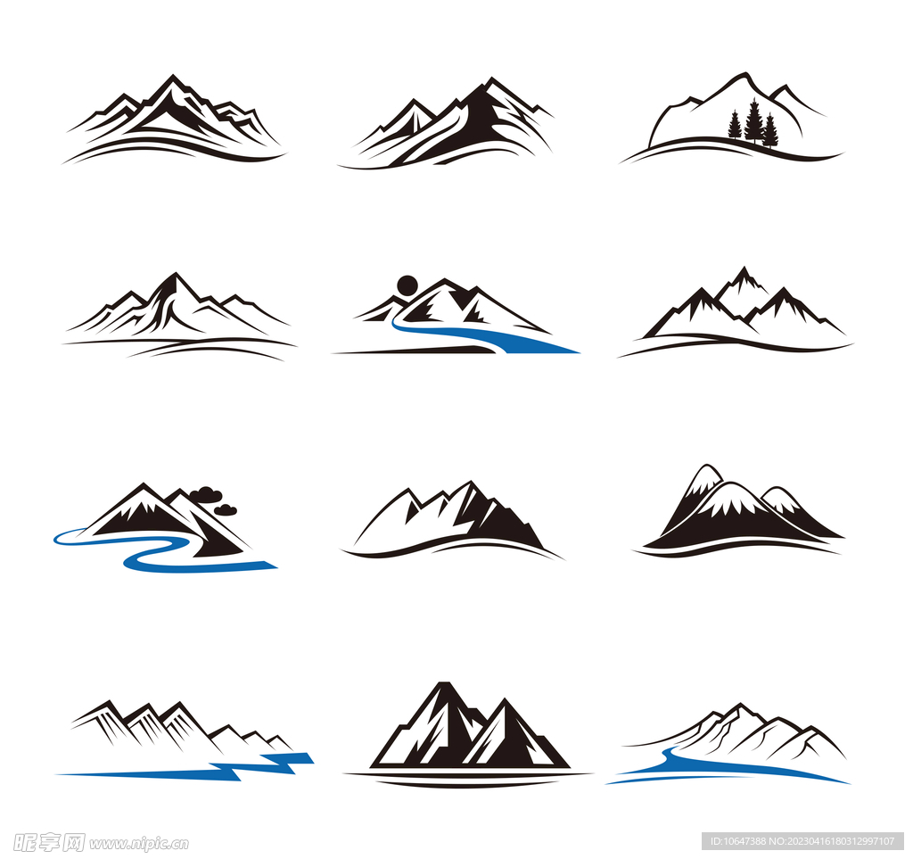 山峰图标 