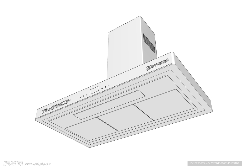 抽油烟机模型SKP草图大师电器
