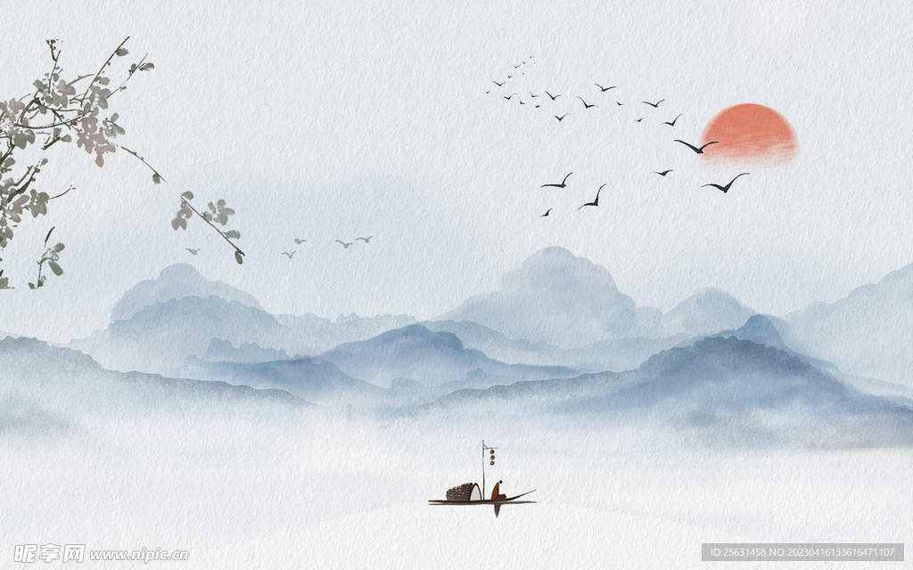 山水背景