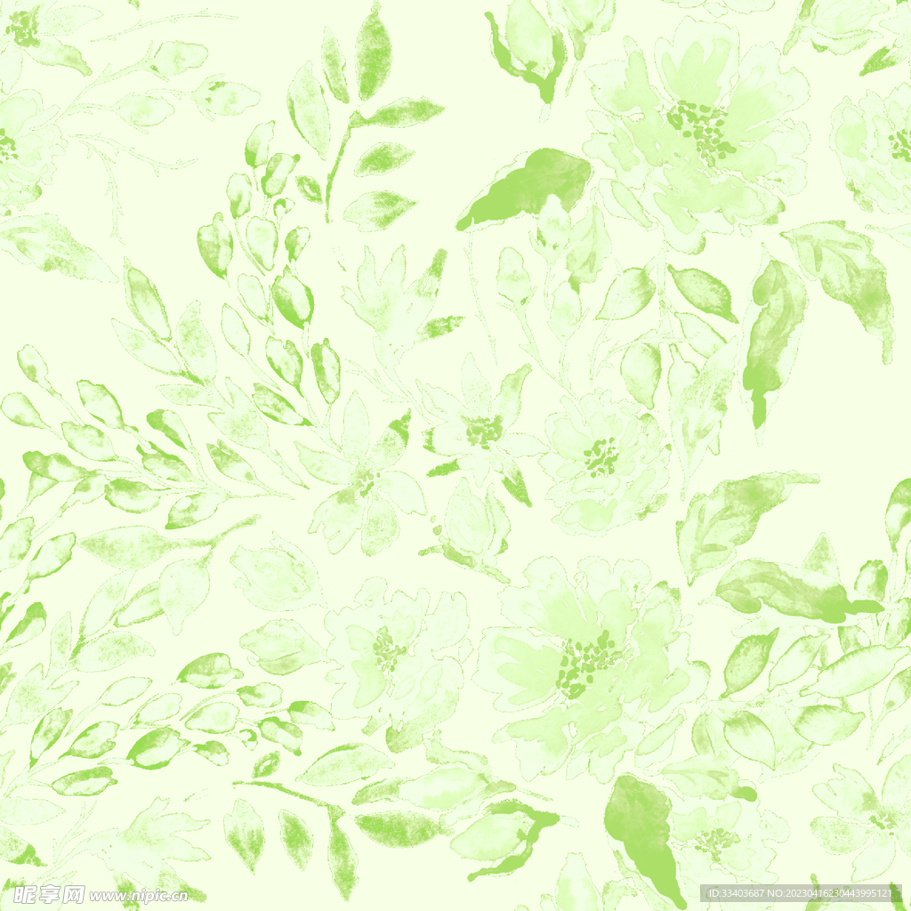 水彩花