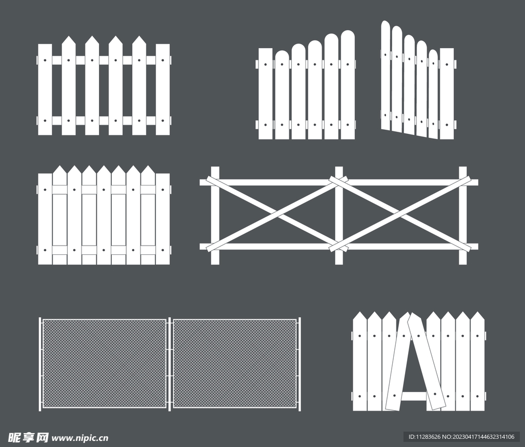 木栅栏设计图__卡通设计_广告设计_设计图库_昵图网nipic.com
