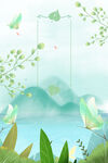  湖泊背景