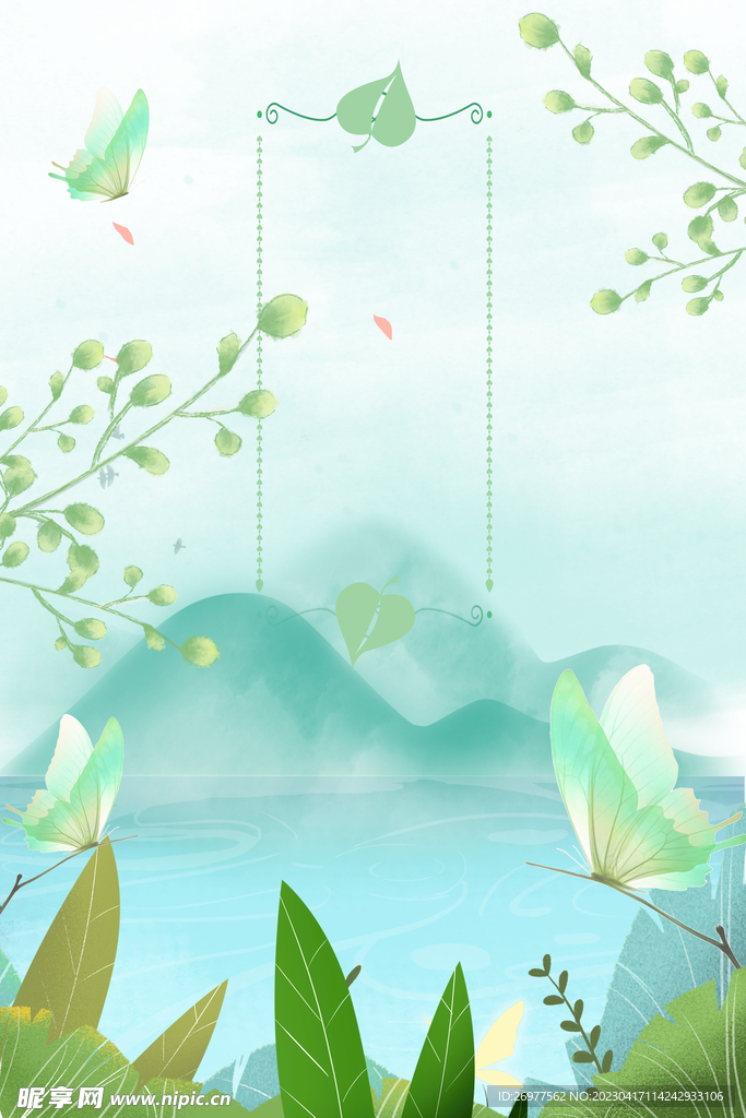  湖泊背景