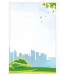城市绿色海报背景
