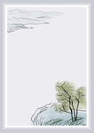 古典风背景信纸模板