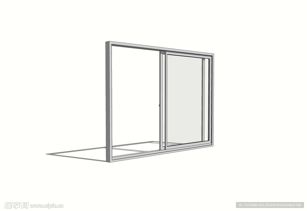 单开门玻璃门铝合金边框