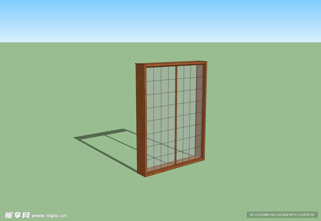 条形窗户模型草图大师SKP格式