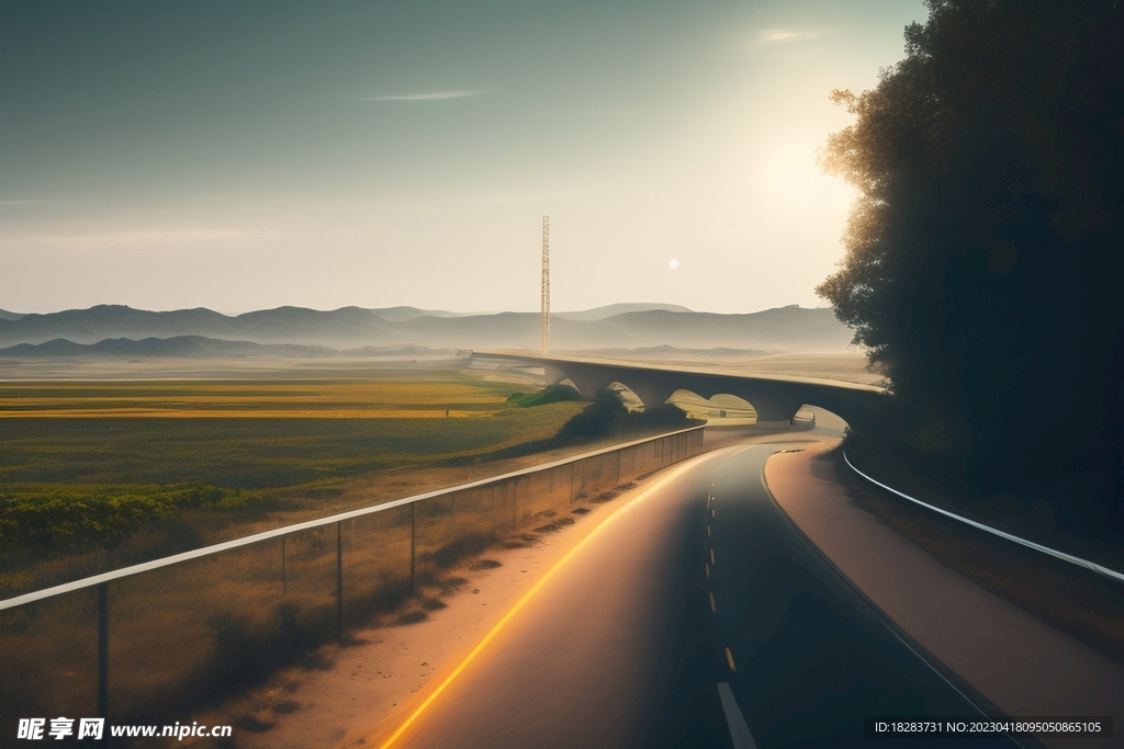 卡通公路图