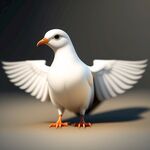 展翅白鸽子