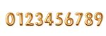 金色0到9数字素材