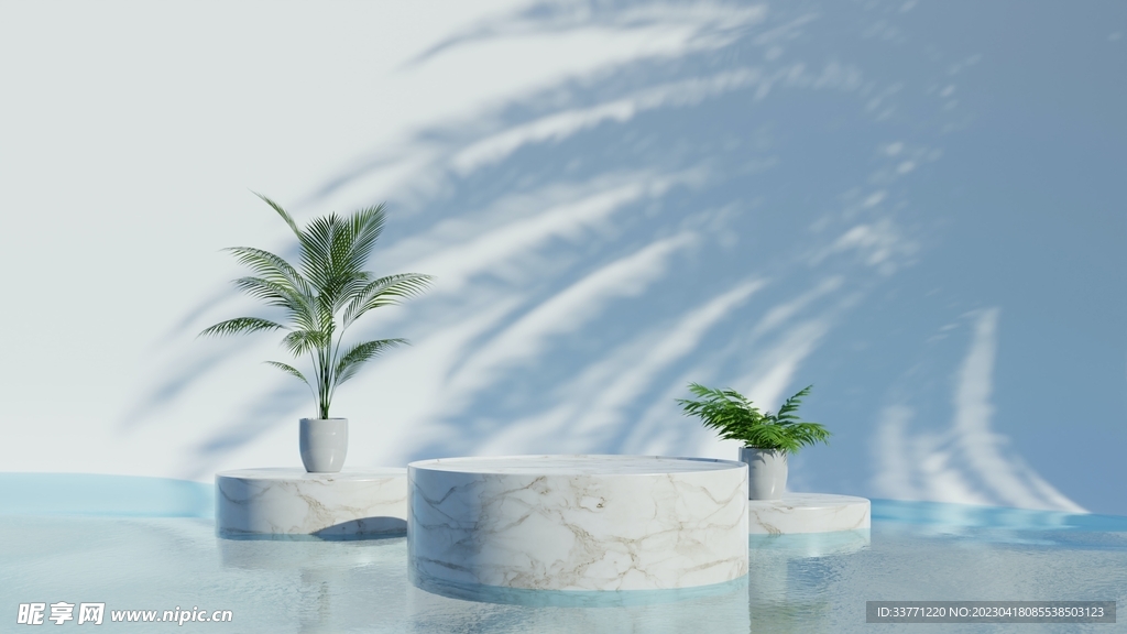 几何植物背景