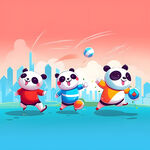 三只熊猫运动会
