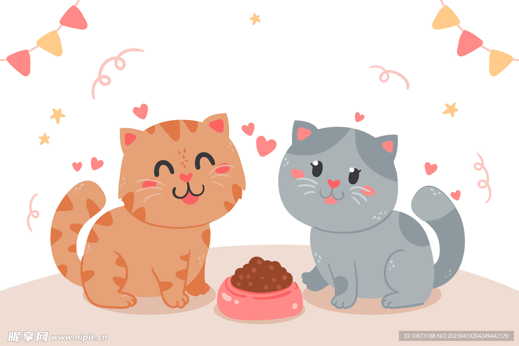 可爱猫猫背景