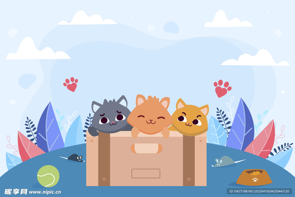 可爱猫猫背景