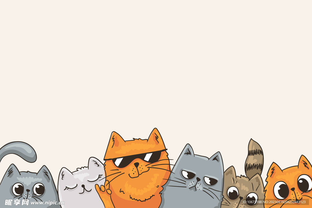 可爱猫猫背景
