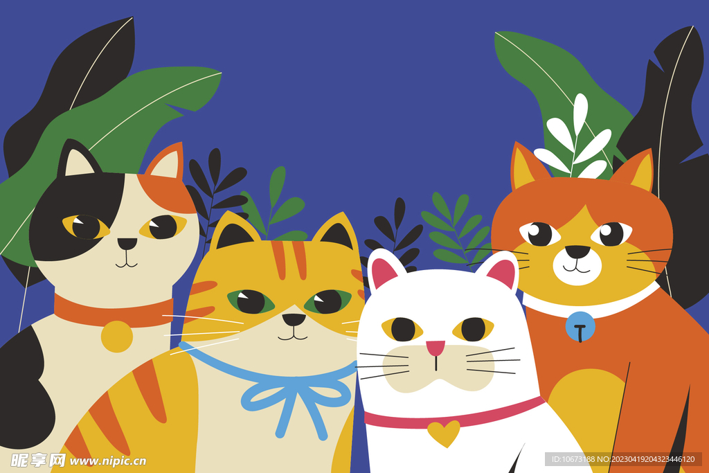 可爱猫猫背景