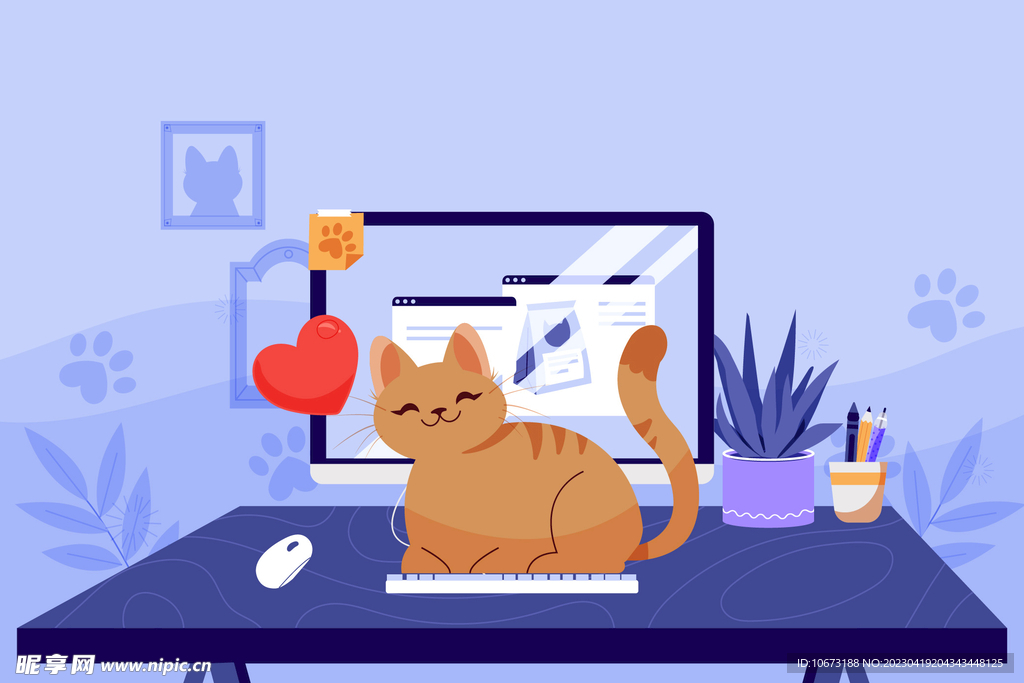 可爱猫猫背景
