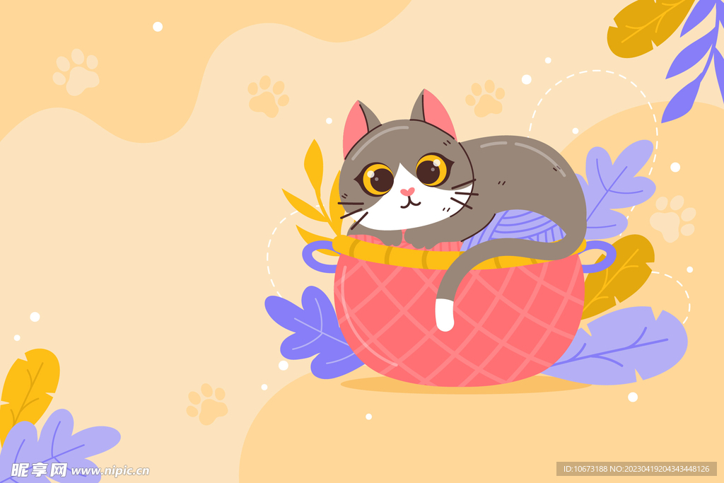 可爱猫猫背景