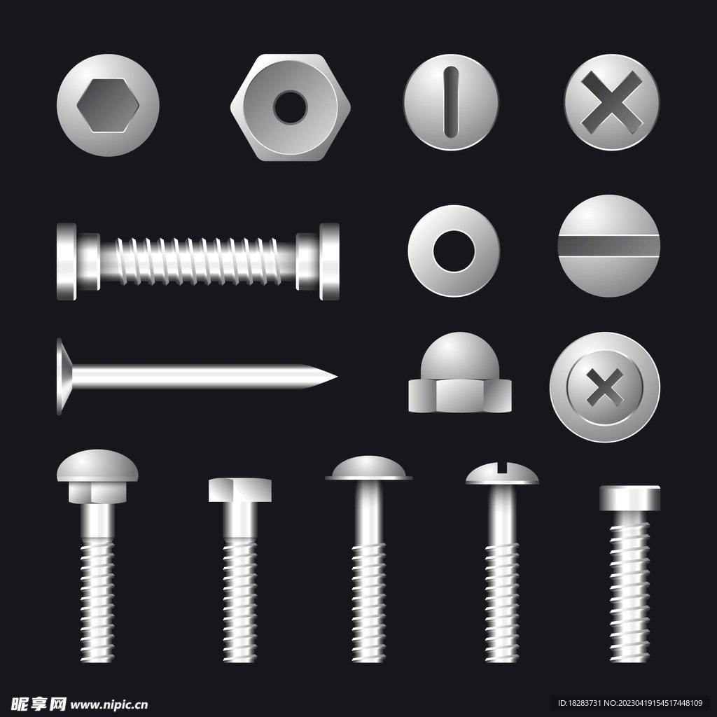 螺丝钉设计图__其他_生活百科_设计图库_昵图网nipic.com